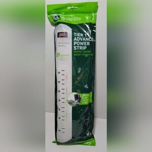 One Greenlite Tier 1 Advanced 7 Outlet Surge Power Strip 1440 Joules For TV, PC